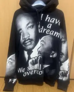 18ss Supreme MLK hooded キング牧師 パーカー M 黒 - メルカリ