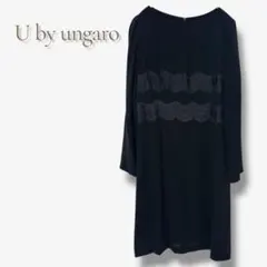 U by ungaro ワンピース 長袖 レース フォーマル きれいめ a893