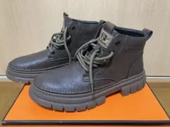新品 ダークブラウン ハイカットブーツ 本皮 26サイズ
