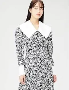 【美品】snidel レディース ビッグカラーコルセットワンピ