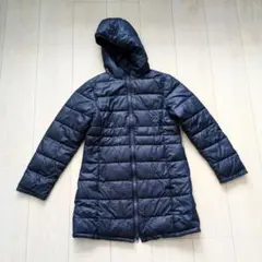 ネイビー ダウンコート フード付き
