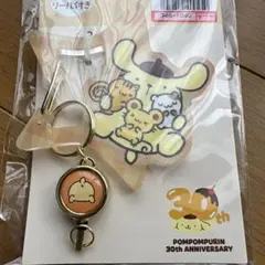 ポムポムプリン 30th カラビナ付きキーホルダー