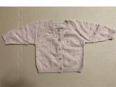 プティマイン ポンポンカーディガン ピンク　80cm