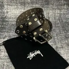 Stussy 8 BALL STUDDED.BELT 黒リベットベルト