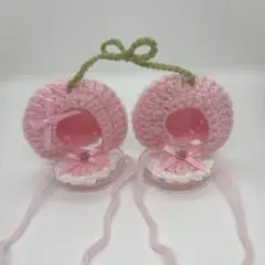 ぬい服 ほわぬい用 さくらんぼ 編み物 - メルカリ