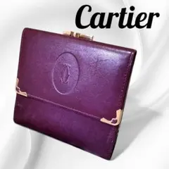 Cartier カルティエ ヴィンテージ　マストライン　がま口3つ折り財布