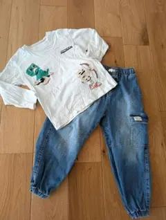 ■ZARA Kids■ザラ　マイクラ ロンT&デニム　セット