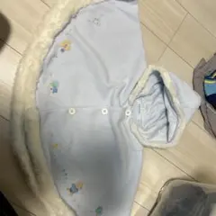 familiar ベビーポンチョ 60-90cm 水色