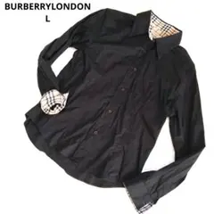 BURBERRY LONDON ブラックシャツ レディースLのサムネイル