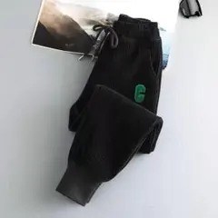 ブラック G刺繍 ジョガーパンツ