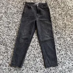 ZARA ダークグレー ハイウエストデニム