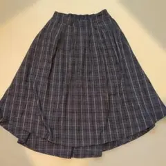 OLIVE des OLIVE チェック柄フレアスカート F