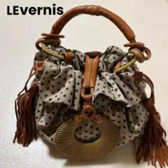 LE vernis/ルベル二 ドット柄 タッセル ハンド バッグのサムネイル