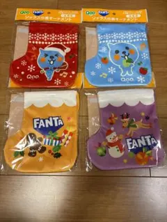 Qoo クーオリジナルソックス巾着オーナメント4点セット