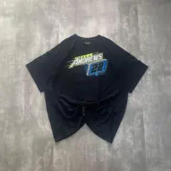 ギルダン 古着 車 アメリカ輸入 両面プリント Tシャツ 半袖 黒色 ゆるだぼ