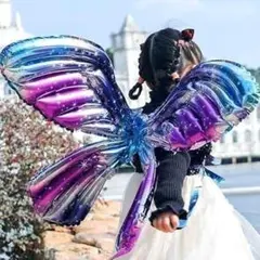 ​映え♡ 背負える 蝶々の羽 バルーン 風船 誕生日 飾り 妖精 コスプレ 大判