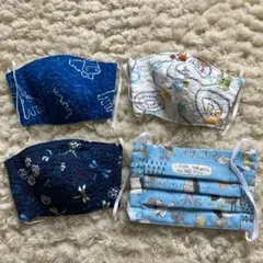 匿名配送　送料込み　ハンドメイド布マスク　子供用　　4枚セット