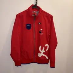 lecoqsportif 刺繍ロゴ付きレッドジャケット