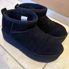 UGG ウルトラクラシックミニ プラットフォーム ブラック 厚底 ムートン