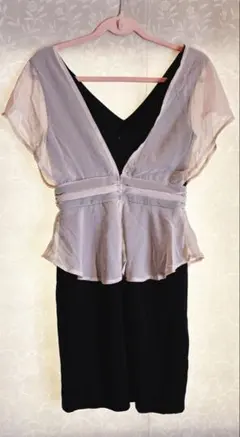 ナイトドレス Lサイズ ブラック/グレー MR99105