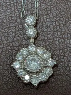 Pt950/850ダイヤモンドネックレス 0.5ct