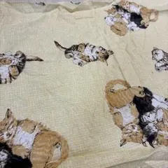 レトロアニマル生地レトロ猫生地