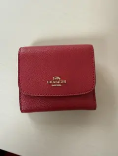 COACH レッド 三つ折り財布