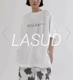 LASUD【新品】ラシュッド箔ロゴオーバーカットソー オーバーサイズTシャツのサムネイル