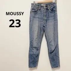 MOUSSY ハイウエスト ストレートデニム 23 M ジーンズ ジーパンズボン