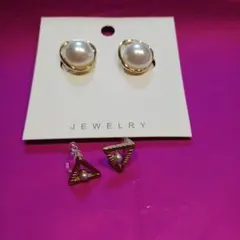 サークル パール イヤリング ゴールド ネックレスセット