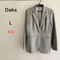 Daks ウール　ジャケット　スリムフィット　ライトグレー　背抜き　42のサムネイル