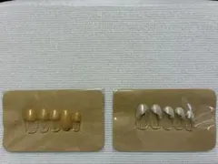 メタリックアーモンド型ネイルチップ10個セット　見本