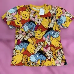 ♡♡ Sサイズ　くまのプーさん　Tシャツ　男女兼用　総柄　ディズニーランド