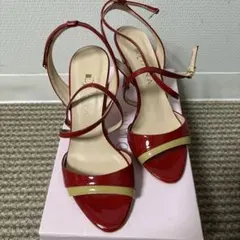 DIANA 赤 ストラップ ハイヒール 23.5cm