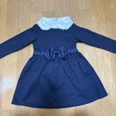 Ange D'argent ワンピース 100センチ　ネイビー シャツもセット