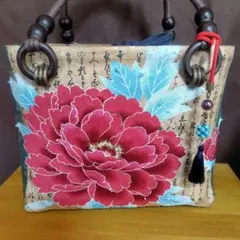 花ぷらら・ハンドメイド・大島紬・大きめ・トートバッグ・186 - メルカリ