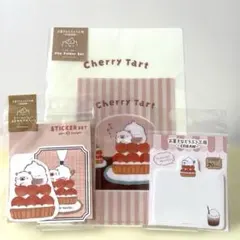 【新品・未使用】ねこ柄 クリアファイル＆付箋＆ステッカー 3点セットのサムネイル
