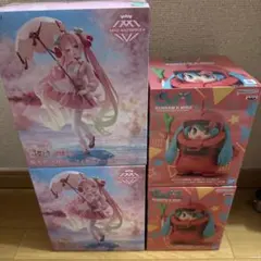 桜ミク2個　ザクミク2個　プライズフィギュア　美少女系　初音ミク　まとめ売り