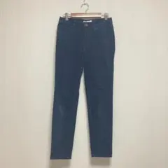 【ビューティアンドユース】ストレートパンツ コーデュロイ ネイビー レディースS