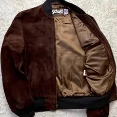 【USA製】極美品 80s90s ショット スウェード ボンバージャケット 40 Schott 90s ビンテージ スウェード レザーボンバージャケット USA製