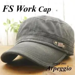 【新品】色あせ　FS ワークキャップ　ブラック　 男女OK　メンズ レディース