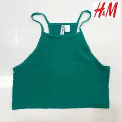 H&M DIVIDED ハイネックキャミソール　グリーンのサムネイル
