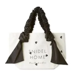 SNIDEL HOME オーガニックキャンバストートsmall ハート ブラック