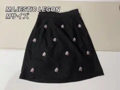MAJESTIC LEGON 黒花柄刺繍スカート Mサイズ
