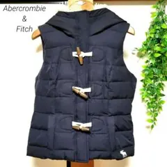 アバクロンビーアンドフィッチ ネイビー ダウンベスト アバクロ