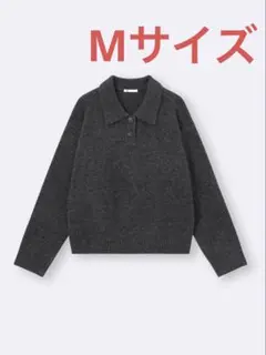 パフニットポロシャツ ダークグレー Mサイズ