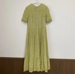 SNIDEL 20周年 花柄プリーツノースリーブワンピース グリーン - メルカリ