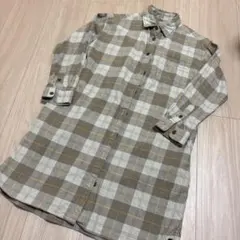 チェック柄シャツワンピース140