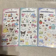 サンリオ　フラッフィースケッチステッカー　３種セット