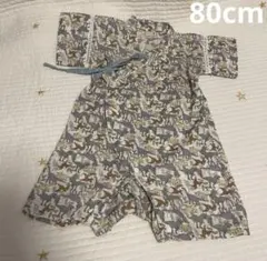 petit main 恐竜柄 甚平 80cm ロンパース